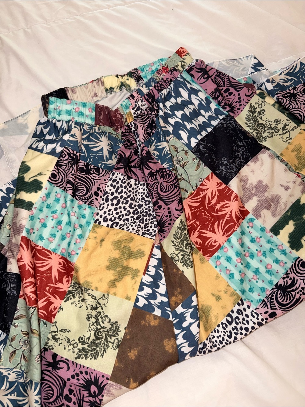 Romwe: Boho Patchwork Maxi Skirt in Multicolor - Picture 3 of 3